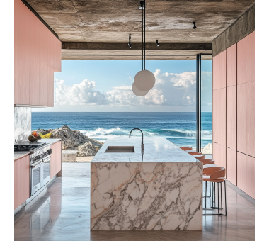 Powder Pink Kitchen Pink Modern Kitchen Cabinets | Shop online | Assembled |Free Shipping ...