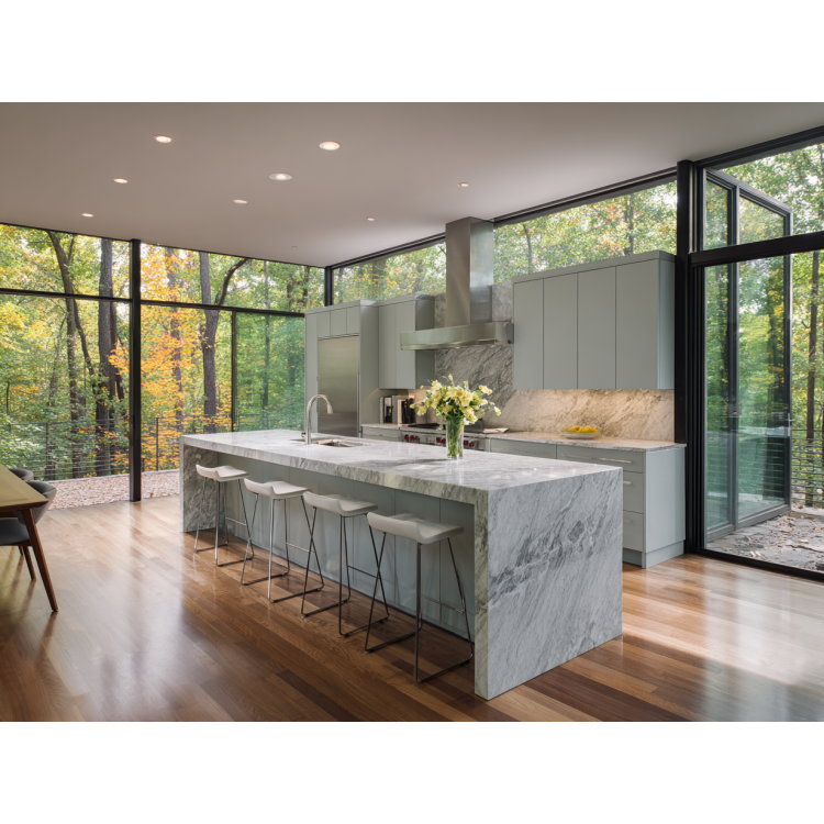 Z-Serie- Matte Powder Grey - Modern Wood Look Kitchen Cabinets | Modern ...