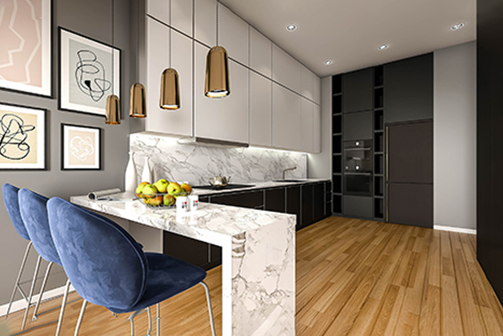 Black & White Kitchen Cabinets