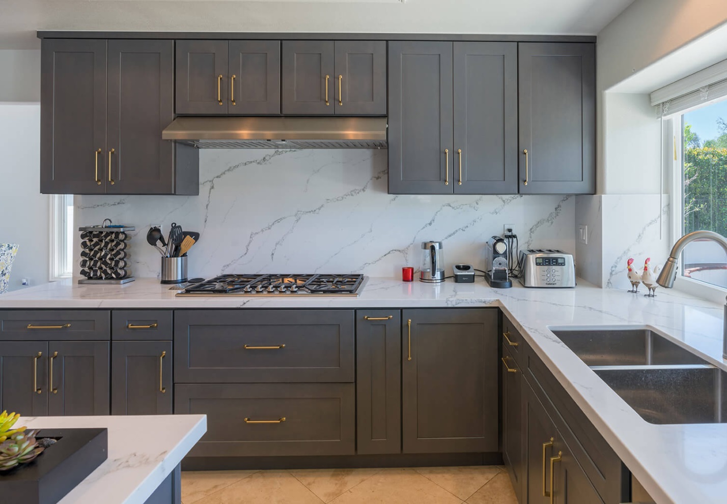 Are Blue-Grey Kitchen Cabinets Correct Choice For Modern Design?, image size:1428x991